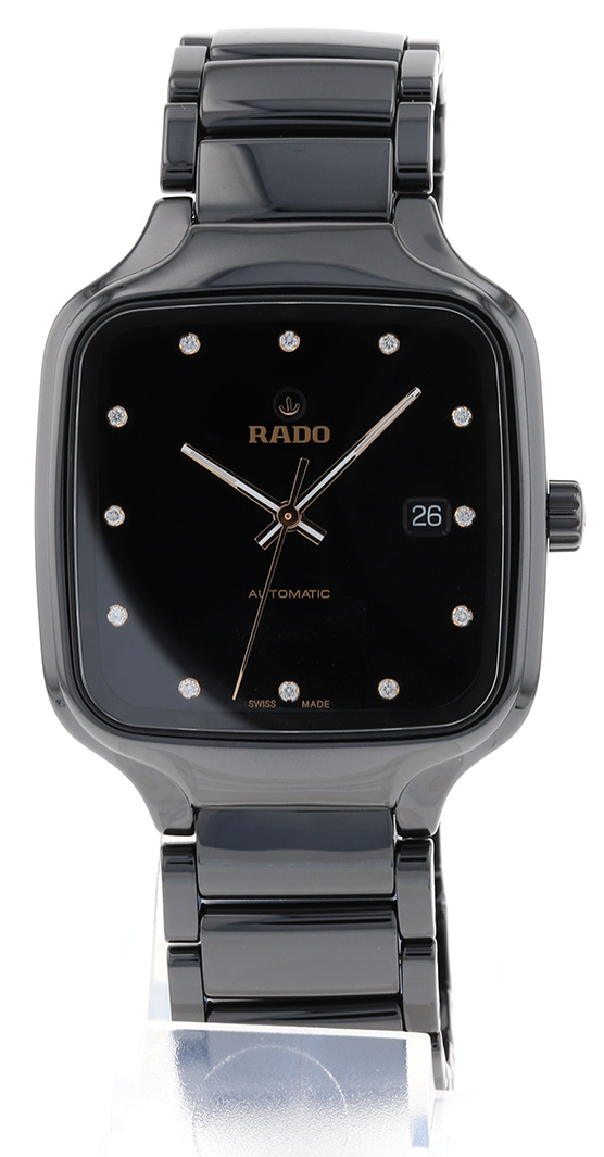 RADO True Square Ceramic (29.2mm) Black Dial / Black High-Tech Ceramic  Bracelet R27080172 - First Class Watches™ USA