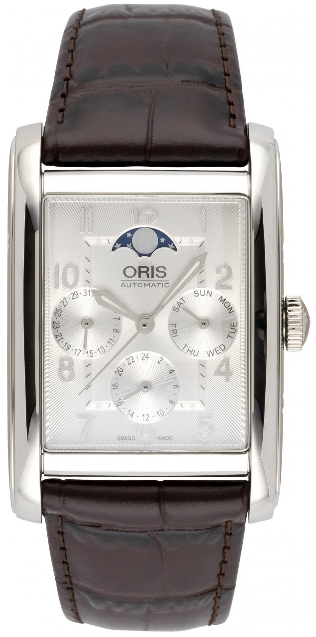 Oris rectangular sale complication moonphase